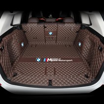 브리스 BMW X3 가죽 3D 자동차 트렁크 매트 풀커버, 블랙+레드 풀커버