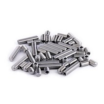 목공기계 부품 M3 M4 M5 M6 304 스테인레스 스틸 나사 그럽 스크류 헤드 육각 홀 붙이 볼트, [10] 40pcs M4X8mm