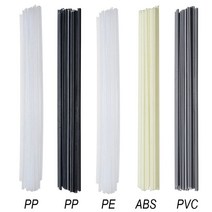스텐 아크 알곤 용접봉 뜨거운 공기 토치 플라스틱 abs pp pvc pe 용접 스틱 플라스틱 용접기 총 범퍼 수리 용접 액세서리 용 5x2.5mm, 20pcs 용접봉, 흰색에