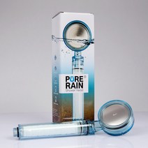 퓨어레인 PR-9000 녹물제거 필터 샤워기 헤드 블루, 블루_LB187