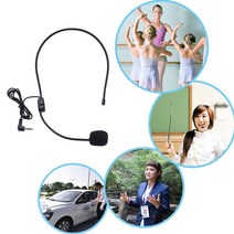 Portable Lightweight Wired 3.5mm Plug Guide Lecture Speech Headset with Mic, 한개옵션0