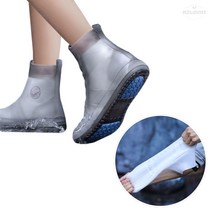 milovhi 미끄럼방지 비올때 신발 방수커버 운동화 방수커버 미용실 신발커버, 화이트