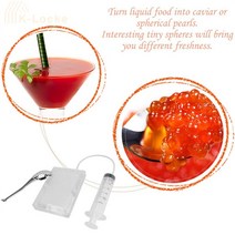 96 홀 주방 분자 요리 캐비어 메이커 튜브 스푼 빌더 디스펜서 필터 도구 Gastronomy 키트