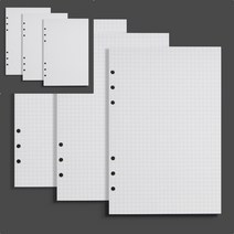 6공 모눈 다이어리 속지 135매 A5 심플다이어리 태교일기장 날짜형다이어리 기자수첩 노트만들기 다이어리속지제