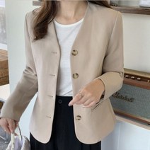 겟잇미 브이넥 노카라 스판 레이온 자켓