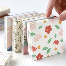 디자인 떡 메모지 미니 엽서 필기 노트 수첩 연습장 문구 사무실 학교 사무 용품 제작 비접착, C 꽃
