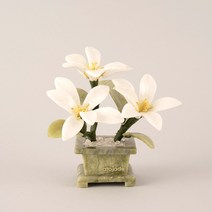 승진 영전 취임 축하선물 감사 이사 집들이 선물 / 아토제이드 옥꽃 릴리 사각, 화이트