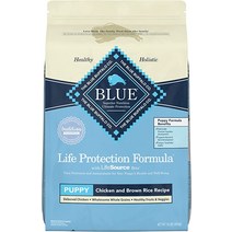 강아지 사료 Blue Buffalo Life Protection Formula Natural Puppy Dry Dog Food, [04] 15 Pound (Pack of 1), [02] 치킨 & 브라운 라이스., [02] 건식 개 사료