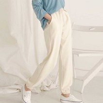 밑단 밴딩 예쁜 컬러 데일리 바지 가을 츄리닝 패션