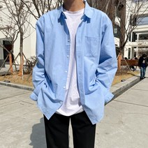 베이직바이블 프리미엄 옥스퍼드 오버핏 면 남방셔츠