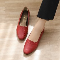 제이슈 천연소가죽 와이더 펀칭 단화 2.5cm