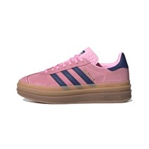여성용 아디다스 정품 가젤 볼드 핑크 글로우 빅토리 블루 여성용 Adidas Gazelle Bold Pink Glow Victory Blue