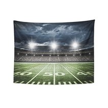 엠벤시 태피스트리 스타디움 풋볼 새티엄 필드 라이트 나이트 축구 잔디 홈 데코 벽 거실용, Football Satdium, 60