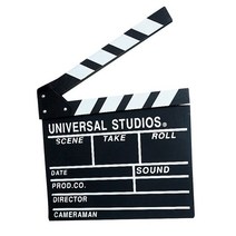 컷 액션 영화 Clapboard 우드 감독 드라이 지우기 휴대용 스튜디오 촬영 필름 전문 소품 홈 장식 블랙, [04] 30x27cm U