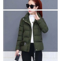 여성숏패딩 여자겨울점퍼 후드 웰론패딩 코트 코튼 다운 코튼 코트 짧은 스탠드 업 칼라