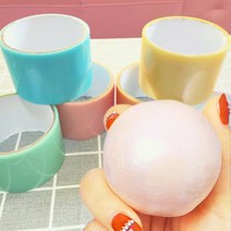 빌리네집 펄 테이프 공 반짝이 끈끈이 찐득 볼 만들기 4.8cm 6cm 6개 1세트, 4.8cm 6개