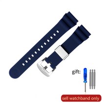 세이코 다이버 스쿠버 시계 밴드 용 22MM 고무 스트랩 프로스펙스 SKX007 손목 마린 마스터, 08 Blue-steel-3_01 22mm