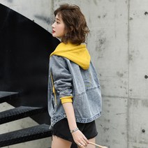 연청 진웨어 점퍼 데일리 라이더 자켓 데일리 소매 진청 잠바 포켓
