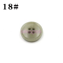 제작 고급 재킷 소뿔단추 남성용 셔츠 4 홀 플랫 백 장식 의류 버튼 DIY 공예 바느질 액세서리 SP01 용 천연 황소 뿔 10 개, [04] 23mm, [01] 1