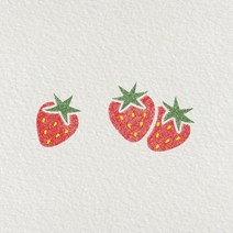 우돌아트 스텐실도안 1002 철없는딸기 과일스텐실도안