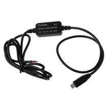 자동차 충전기 마이크로 USB 출력 12V ~ 5V 3A PDA DVR 캠코더 용 전원 공급 장치 컨버터, 검은색
