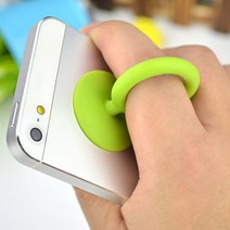 STAND 핸드폰 실리콘 흡착식 거치대 핑거그립 스마트톡, 핑크