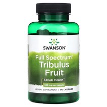 Swanson Full Spectrum 트리뷸러스 열매 500mg 캡슐 90정