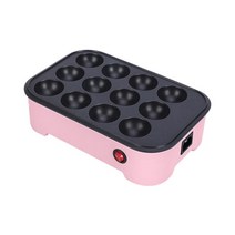 자동 타코야끼 기계 팬 전기 타코야키 메이커 계란 오믈렛 밥솥 크레페 케이크 튀긴 머신, 핑크 문어 공