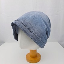 레이스 린넨 마 면 혼방 봄 여름 중년 여성 두건 비니 항암 식당