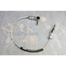 Pabian 실버 골드 (0.7mm) 3.5 Stereo cable(길이-28cm~3m)오야이데 로듐단자, 75cm, ㄱ자-일자