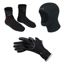 서핑 스쿠버 장갑후드양말 모음 모자신발 다이브 겨울, 장갑M