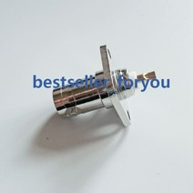 잭서포트 황동 BNC 암 잭 플랜지 패널 섀시 장착 4 홀 동축 솔더 커넥터, [01] 1Pcs
