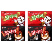농심 닭다리 후라이드치킨맛 66g x 2p + 핫숯불바베큐 66g x 2p, 2세트