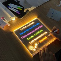 LED아크릴조명 무드등 만들기 투명 아크릴 레터링 미니간판 캠핑 무드보드, 중 (20x20 cm), 20x20cm