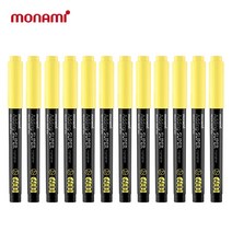 모나미 에딩슈퍼 형광펜 600 일반/파스텔 1다스, 파스텔 옐로우(12개입)