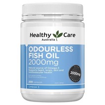 헬시케어 Healthy Care Fish Oil 무향 피쉬오일 2000mg 200캡슐, 1팩