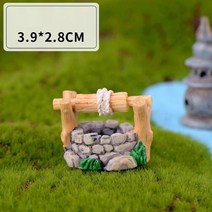 style mini lighthouse water well 다리 인형 미니어처 공예 요정 정원 gnome moss terrarium 선물 장식 정원 장식, 2