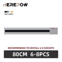 Herepow 전원 트랙 소켓 스마트 가전 범용 콘센트 영국 미국 EU AU FR USB 벽 전기 플러그 어댑터, 80 CM Track_Grey