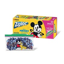 Ziploc 샌드위치 앤 스낵 백 66개 Mickey 믹키 앤 프렌즈, Mickey Friends_Snack