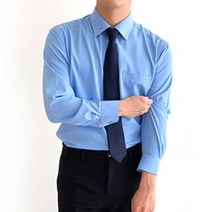 스판 블루 남성 와이셔츠 편한 기본핏 베이직 95~130