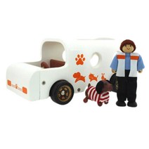 강아지 구조활동 극놀이 원목자동차 실내운전 나무블럭 유아교구 인지능력