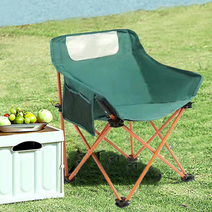 Boknight 아웃도어포레스트 컴포트 접이식캠핑의자휴대용 경량등받이 캠핑용품, 그린, 1개