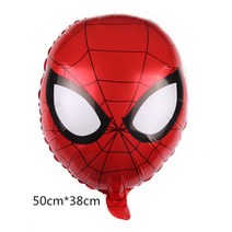 스파이더맨 테마 어린이 생일 용품 3D 그레이트 스파이더 호일 풍선 일회용 식기 냅킨 컵 파티 장식, [01] 기타 (ae˚) frequ, [14] Head Balloon - 1pcs