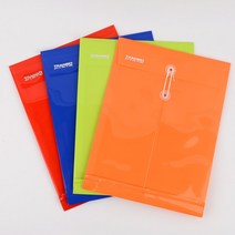 A4 플라스틱재질 서류봉투 끈말이 보관 서류파일, 색상랜덤, 단일품목