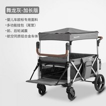 보냉 가방 배달 라이더 어린이 야외 쌍둥이 아기 누워서 다닐 수 있는 인형 캠프 4인승 카트 탑승 가능, 드래곤 그레이 롱 에디션