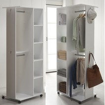 또또가구 모모-양방향이동식수납행거 옷걸이수납장 행거, 화이트