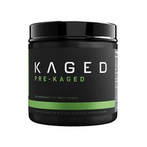 운동 전 파우더 KAGED 운동 전 남성 및 운동 전 여성용 강렬한 운동 에너지 집중력 및 펌프 제공 보충제 체리밤 천연 맛, Pre-Kaged (Fruit Punch)
