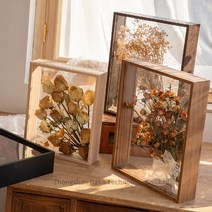 레이우 DIY 패키지 부케말리기선물 말린부케액자 청첩장 드라이플라워 임테기보관함, 원목색