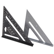 알루미늄 직각자 각도 목공자 (7인치) 목공 삼각자, (7인치)실버