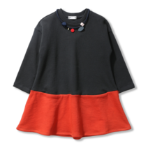 [꼬망스] 여아 로즈배색단원피스_C12O656